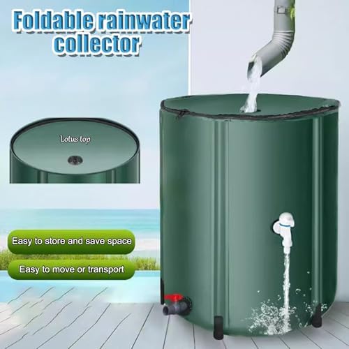 Foldable Rainwater Collection Barrel with Filter Spigot, Portable Water Catcher for Garden, Patio, and Terrace Outdoor Use - Image 4