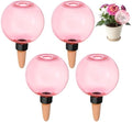 M METERXITY 4-Pack Plant Self Watering Globes, 6.9 oz Plastic Bubble Water Bulbs Top Fill for Indoor/Outdoor Plants, Self Watering Spikes Slow Release Terracotta [Pink] by MMETERXITY
