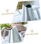 Stainless Steel Watering Can 900ml Vintage Silver Garden Pot - Image 2