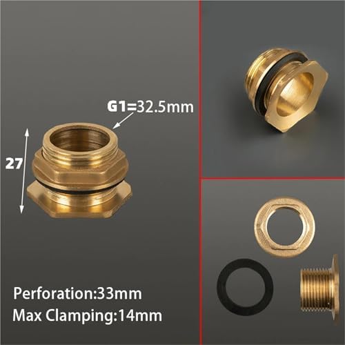8PCS Brass Tank Fittings Silicone Gasket Copper Tubing Fish Tanks Connectors Garden Irrigation Hose Adapter - Image 2