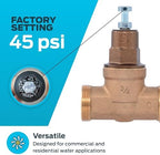 Cash Acme EB45 Pressure Regulating Valve, Single Union, 3/4 Inch NPT Female x NPT Female, Metal Top, 45 PSI, 24463-0045 - Image 3