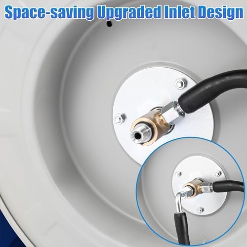 FIXFANS Pressure Washer Hose Reel with Hose, 1/4" X 50 FT High Power Washer Extension Hose - Image 5
