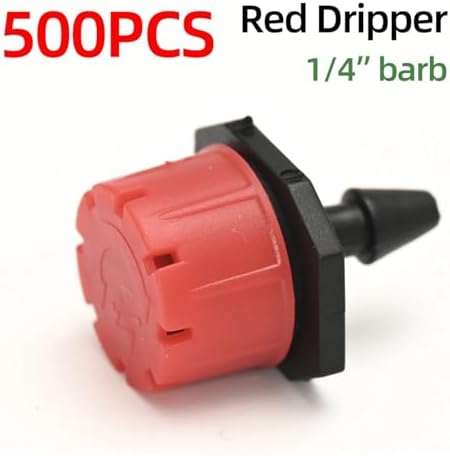 Adjustable Irrigation Drippers 1/4" Drip Irrigation Drippers Micro Plant Water Dripper System Garden Connector Watering & Self(500 PC DRIPPER) - Image 2