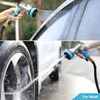 HOSUN Garden Hose Nozzle Sprayer Heavy Duty, 100% Metal Water Hose Nozzle with 8 Spray Patterns, High Pressure Hose Spray Nozzle with Non-Slip Grip for Watering Plant & Lawn, Washing Car & Pet, Blue - Image 5