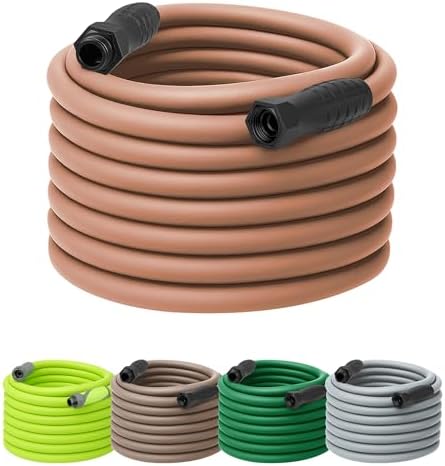 Flexzilla Colors SwivelGrip Garden Hose 5/8 in. x 100 ft., Lightweight All-Weather Water Hose, Durable and Flexible, Leak-Free Connections, Red Clay by Flexzilla