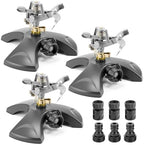 Reallnaive 3 Pcs Pulsating Sprinklers for Yard ABS Weighted Base by Reallnaive