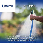 Underhill UltraMax Commercial Garden Water Hose, Lightweight, Heavy-Duty, Flexible, Anti-Kink, 1200 psi, H75-125B, ¾ Inch x 125 ft, Blue - Image 4
