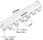 304 Stainless Steel 6-Port Manifold Splitter – 6 ways 25 Bar Pressure Rated for Drinking Water, Oil/Gas, Brewery, Cooling Systems, Polished Open - Image 3