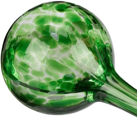 Relaxdays Watering Globes Glass, Set of 4, H x D: 30 x 9 cm, Watering Balls for Plants, Watering Aid Holiday, Green - Image 6