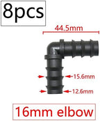 Hose Fittings 16mm 20mm 25mm Garden Irrigation Pipe Barb Connector Tee Elbow End Plug PE Pipe Coupler Micro Drip Irrigation Adapter For Garden (Color : Blue) - Image 2