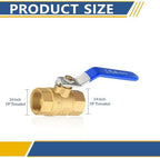10PCS GUOFIS 3/4" Full Port Brass FIP Ball Valve,600 WOG Valve,Blue Handle - Image 2