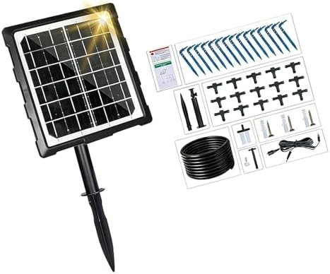 Water Saving Automatic Irrigation Sprinkler Set with Solar Panel for Greenhouses Patios Container Plant and Flowers Outdoor Plant Watering Clock - Image 3