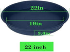 2 Pack of Plant Saucer 20 22 inch, 3.6" Depth, Large Deep Heavy Duty Plant Saucers, Garden Plastic Plant Trays for Indoors Outdoor, Pot Tray for Planter 19-23" (Blue) - Image 2