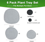 6 8 10 Inch 6 Pack Diatomite Plant Saucers for Indoors, Plant Drip Tray - Image 2