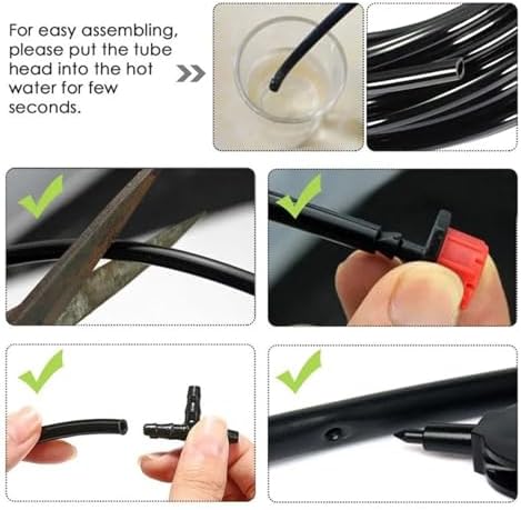 Garden supplies 4/7mm Hose Garden Watering 1/4" PVC Hose Micro Drip Irrigation Pipe Tubing Lawn Balcony Plants Flower Greenhouse Pipe Irrigation supplies(1/4''_50M) - Image 5