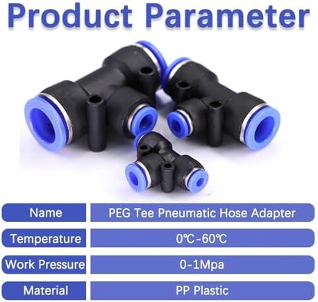 For Variable Diameter For Tee Hose Adapter Slip Lock For Pneumatic Tube Fittings For Quick Insert For DIY For Garden Irrigation For Connect Repair 1 Pcs/5 Pcs(PEG 8mm to 4mm,5 pcs) - Image 3