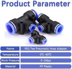 For Variable Diameter For Tee Hose Adapter Slip Lock For Pneumatic Tube Fittings For Quick Insert For DIY For Garden Irrigation For Connect Repair 1 Pcs/5 Pcs(PEG 16mm to 12mm,5 pcs) - Image 3