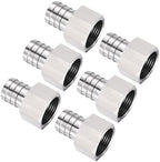 6pcs Stainless Steel Hose Barb Fitting 1" Barb to 1" NPT Female by Kozelo