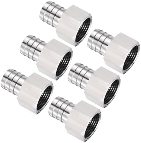 6pcs Stainless Steel Hose Barb Fitting 1" Barb to 1" NPT Female by Kozelo