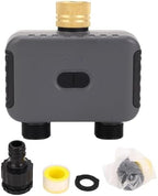 FTVOGUE 2 Zone Sprinkler Timer, Brass Inlet Irrigation Timer with 2 Outlet Design, IP55, Rain Delay, Child Lock, G3 4 Hose Connector for Garden Lawn Yard Watering - Image 6