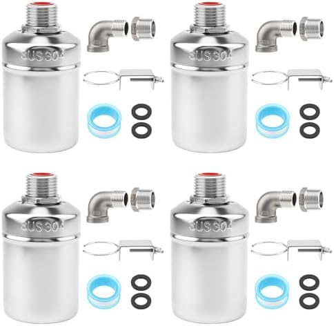 4Pack Float Valve 304 Stainless Steel Automatic Water Float Valve 1/2" 3/4" by PNXKTXO
