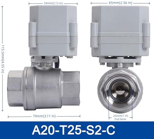 NPT 1'' 2-Way AC 110-230V Motorized Ball Valve CR2-02 Electrical Ball Valve Normal Closed Stainless Steel 304 DN 25MM - Image 5