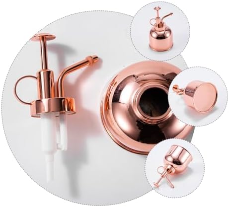 LALAFINA Vintage Plant Watering Can with Pump Rose Gold Stainless Steel Mister for Succulents Easy Grip Portable and Gardening Bottle for Indoor Plants and Baking - Image 3
