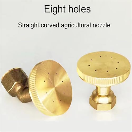 Fountain Nozzle Adjustable 8-Hole Brass Sprayer Nozzle M14 Atomizing Spray Fitting Hose Garden Sprinkler Misting Nozzles(Curved) - Image 3