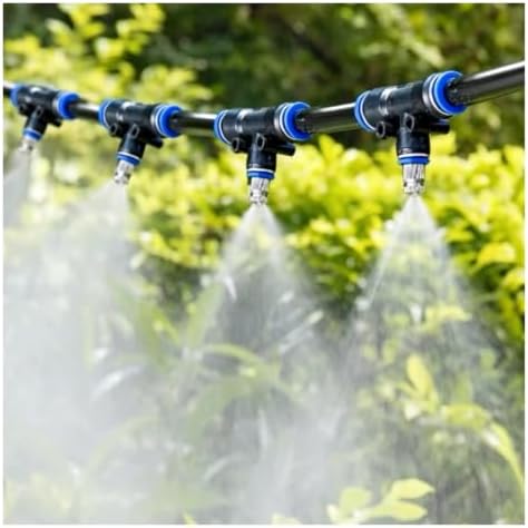 Garden Drip Irrigation Kits, 33-656ft Cooling Mist System with High-Pressure Pipe, Farm Sprinkler for Chicken Coop and Site Fence (328.1ft - 100m) by Unknown