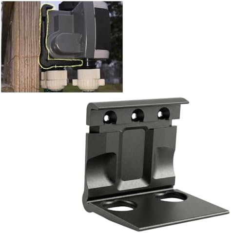 Mounting Bracket Compatible with Orbit B-hyve XD 4-Port Smart Hose Watering Timer (Model 24634 & 24639), Heavy-Duty Wall, Post, or Fence Mount with Zip Ties & Screw, Clip-in Design (Black) by Unknown