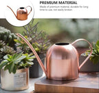 Housoutil Rose Gold Stainless Steel Watering Can with Long Spout, 500ml Indoor Garden Sprinkler Pot, Rustproof Plant Watering Bottle for Houseplants and Patio Gardening - Image 5