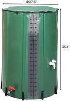 Collapsible Rain Barrel with Scale,100 Gallon with 500D Oxford Cloth, Portable Rain Collection System, Water Barrel Collector w/Filter Spigot, Green - Image 2