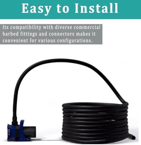 5/8" id - 25 ft Black Vinyl Tubing Flexible PVC Irrigation Hose & 2 Clamps - Image 5