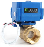 U.S. Solid 1 in Brass Motorized Ball Valve, Manual Override, Normally Open, Standard Port, 9-24V AC/DC, 2-Wire Auto Return, NPT - Image 2