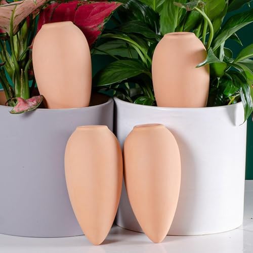4 Pieces Plant Watering Device Ceramic Drip Irrigation Spike Self Watering Insert Automatic Waterer Slow Release Suitable for Flowerpot Decor Desk - Image 4