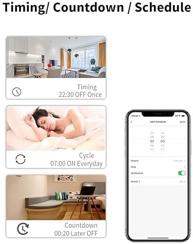 Matter Smart Water Heater Switch Press Key Works with Homekit& Alexa,App and Remote Control, Neutral line Needed,EU 40A - Image 7