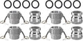 SPARKWHIZ 2 PCS Aluminum Camlock (2" part D) Cam & Groove Hose Fittings+2 PCS Aluminum Global Type A Cam and Groove Hose Fitting+with 4 PCS Camlock Gasket Fitting (2") (Pack of 2) by SPARKWHIZ