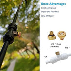Outdoor Misting Cooling System, Misters for Outside Patio,Mist Cooling System,Backyard Mist Hose Kit for Garden, Greenhouse, Fan, Deck, Umbrella, Canopy, Pool, Porch, White(Size:6m Tube+ 6nozzles) - Image 2