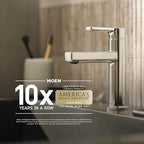 Moen YB0364NL Flara 4-Light Dual-Mount Bath Bathroom Vanity Light Fixture with Frosted Glass, Polished Nickel - Image 2