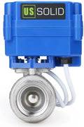 U.S. Solid Motorized Ball Valve- 3/4" Stainless Steel Ball Valve with Full Port, 9-24V AC/DC and 2 Wire Auto Return Setup, Normally Open by USSolid