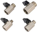 Hose Connector Adapter Garden Irrigation Regulates And Controls Air, Oil And Water 1/8" 1/4" 3/8" 1/2" BSP Male To Female Brass Ball Valve (Color : Gold) by Unknown