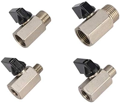 Hose Connector Adapter Garden Irrigation Regulates And Controls Air, Oil And Water 1/8" 1/4" 3/8" 1/2" BSP Male To Female Brass Ball Valve (Color : Gold) by Unknown