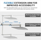 G-Promise All Metal 14 Inches Rainfall Shower Head with Handheld Combo - Image 4
