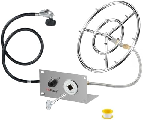Skyflame 18" Round Fire Pit Jet Burner Installation Kit with Ignition by Skyflame
