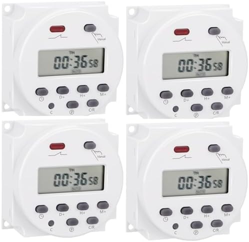 Timer Switch, DC/AC 24V 16Amp, Programmable Timer Time Relay Switch by Weasch