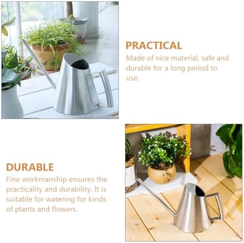 Stainless Steel Watering Can Vintage 900ml Long Spout for Flowers - Image 2