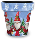 Briarwood Lane Winter Planter 11.75 x 11 x 11 Winter Gnomes Medium by BriarwoodLane