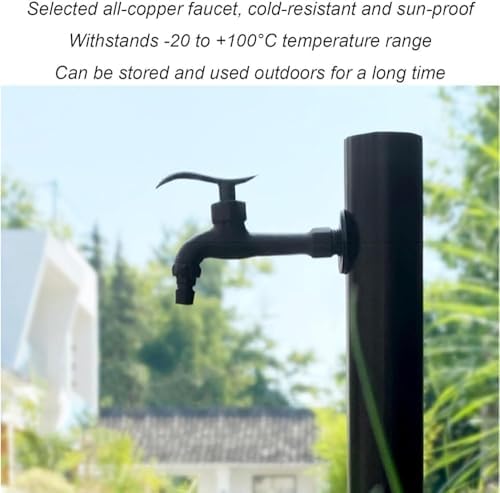 Stainless Steel Outdoor Faucet & Hose Stand Vertical Garden Water Column Freestanding FloorMounted Tap Durable Fountain Feature for Patio & Yard (Color: A) - Image 2