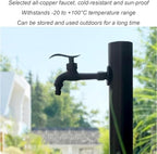 Outdoor Stainless Steel Vertical Garden Faucet StandFreestanding Hose Holder Weatherproof FloorMounted Water Column Stylish Outdoor Water Tap & Fountain Feature (Color: E) - Image 2