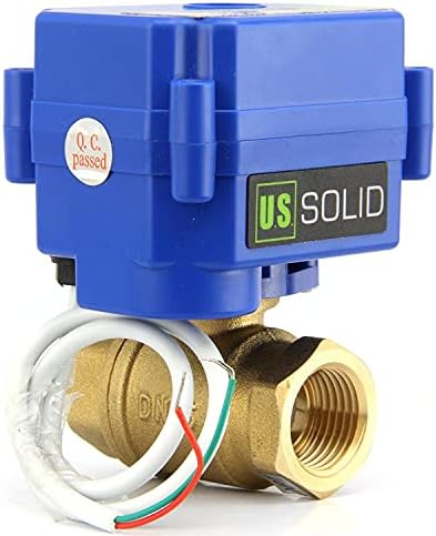 U.S. Solid 3/4" Motorized Ball Valve 85-265V AC Brass Electrical Ball Valve, 2 Wire Auto Return Setup Normally Closed - Image 2